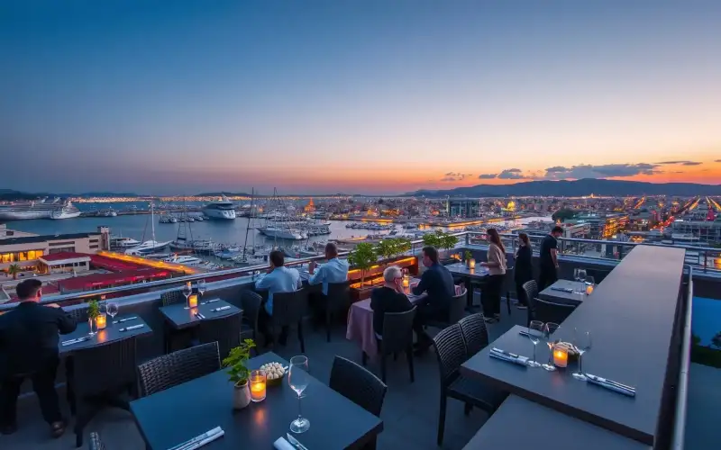 Limassol's vibrant rooftop bars offer stunning marina views and a taste of Cyprus's modern energy