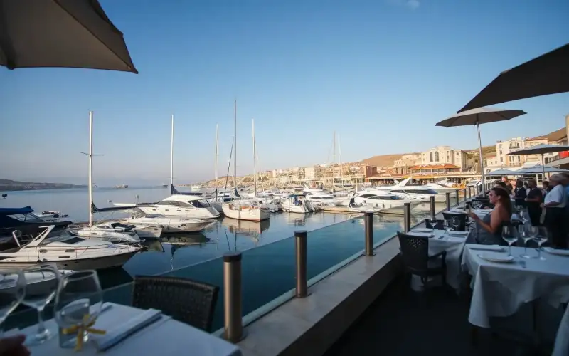 Limassol's Lady's Mile beach offers scenic views near the marina, perfect for business travel and wine country exploration